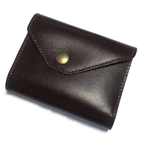 在庫処分品 本革 牛革 レザー 財布 コインキャッチャー 小銭入れ コインケース コインホルダー ブラウン 茶 チョコ 送料無料
