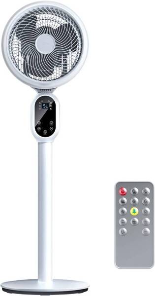 サーキュレーター 扇風機 リビング イオン機能&360度首振り 省エネ AIモード 静音DCモーター 4つの送風モード 3段階風量 12時間切
