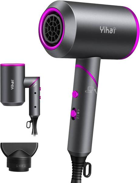 ヘアドライヤー 1500W 高濃度マイナスイオン 速乾 サーモスタットヘアドライヤー ヘアケア 温度&風量調節 折畳み式 マイナスイオン