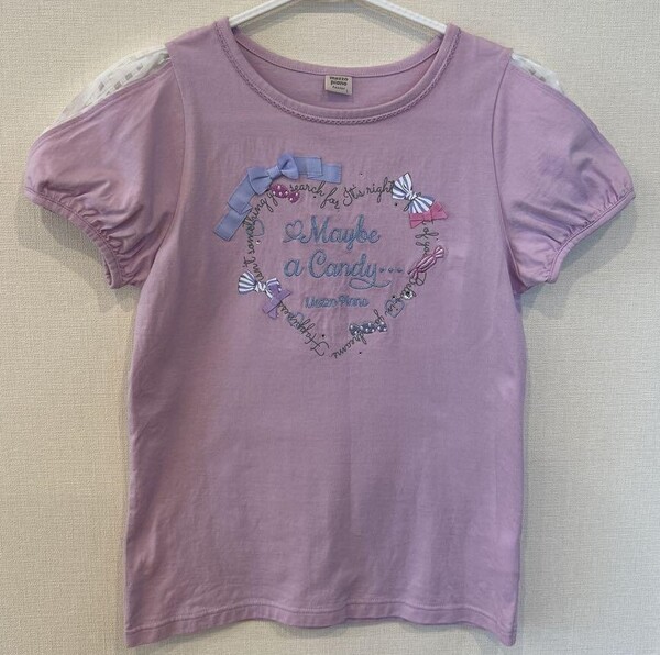 ★極美品★メゾピアノ★ジュニア★ラベンダー色★100%綿★半袖Tシャツ★サイズL★160