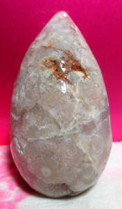 エッグ型 天然ピンクアメジストアゲート ドゥルージー 鉱物 原石パワーストーン