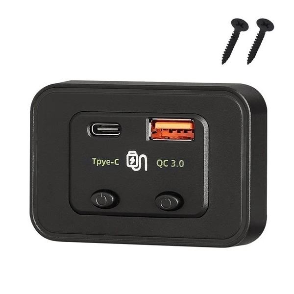 USB PD 充電器 TypeC PD+TypeA QC3.0 12V 24V ハイエース キャラバン キャンピンカー トレーラー ソーラー 充電 リチウムイオンバッテリー