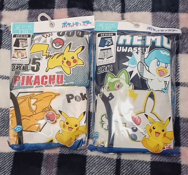 新品送料無料 ポケットモンスター パンツ ショーツ 120 4枚 男の子 ポケモン