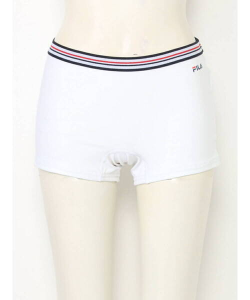 【Lサイズ】新品 FILA フィラ レディース ボクサーパンツ インナー 水陸両用 ヨガウェア 水着 スポーツ フィットネス316238 白 ホワイト