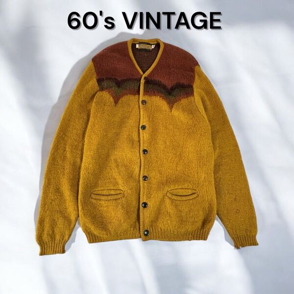 SPECIAL 60's VINTAGE Bailey モヘア カーディガン ビンテージ L 大きめ NIRVANA カートコバーン 古着 セーター ニット ニルヴァーナ ボロ