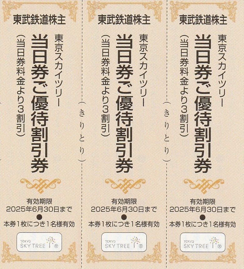 新券】東武鉄道 株主優待乗車証定期券式 (電車全線) 2025年12月