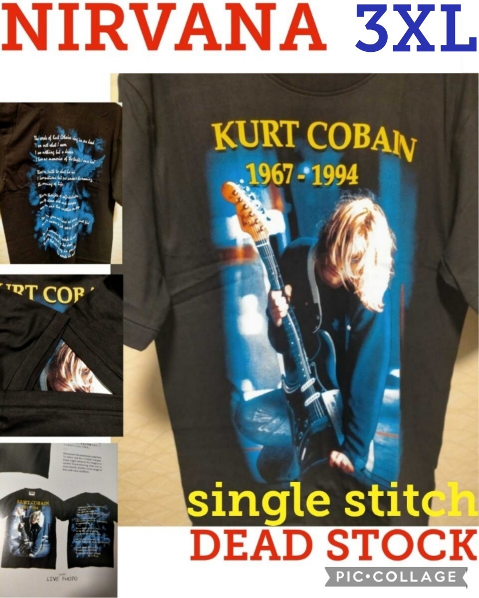USA製　NIRVANA　カートコバーン　追悼Tシャツ　オリジナルヴィンテージ 追悼 カートコバーン kurt cobain 90年代ヴィンテージ Tシャツ - メルカリ