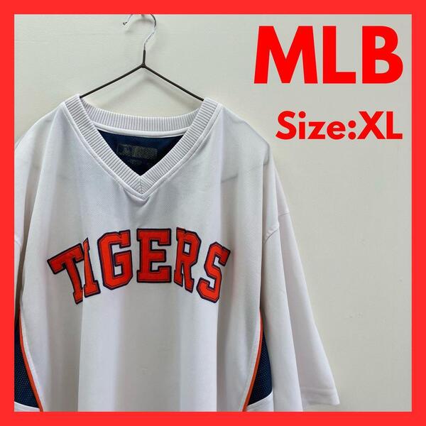 【美品】古着 MLB タイガース Tシャツ ユニフォーム メンズ XL