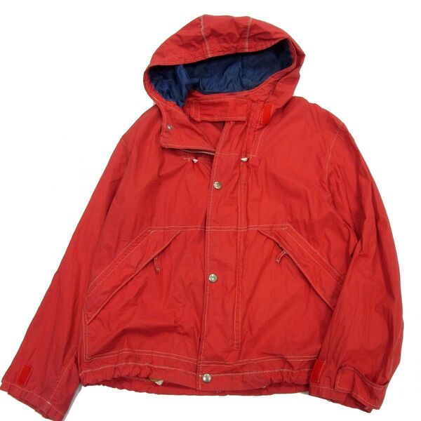 $ 美品 $ 訳あり♪■ SEVENTY セブンティ ■ パーカー 撥水素材・ マウンテンパーカー ライトジャケット ■ 赤 レッド系 ■ アウトドア 春