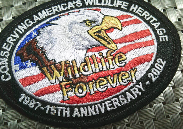 NM《黒楕円WF星条旗US白頭鷲》新品■ 星条旗 白頭鷲 イーグル Wildlife Foreve USA刺繍ワッペン◆アメリカ USA■ 洋服・衣類・衣服DIY