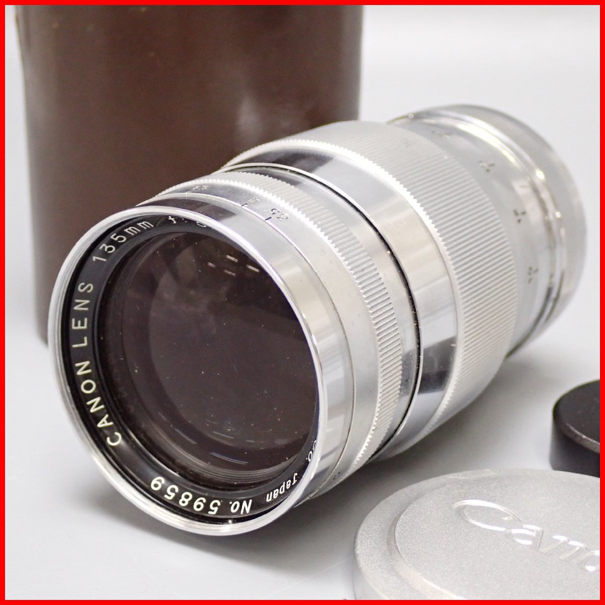 美品】キヤノン 135mm F3.5 Ⅲ Lマウント 純正前後キャップ付き