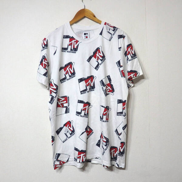 【送料無料】MTV×トミーフィルフィガーTシャツXLサイズ/総柄 トミージーンズ TOMMY HILFIGER