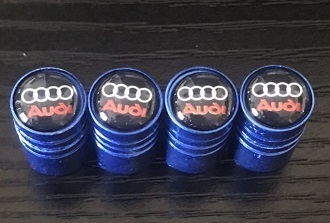 ネコポス送料無料 青 バルブキャップ アウディ Audi TT A3 S3 RS3 A4 S4 RS4 A5 A6 RS6 A7 RS7 A8 Q2 Q3 Q5 Q7 R8 SQ5 RS8クアトロsline