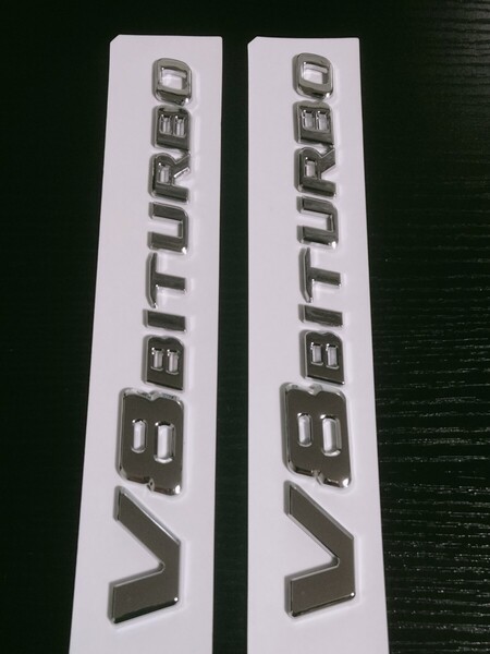 送料無料 メルセデスベンツ V8 BITURBO 左右エンブレム w463W166 W212 W216 W218 W221 C292 AMG E63 S63 CL63 ML63 AMG
