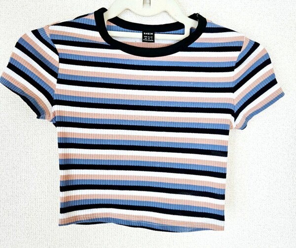 SHEIN ボーダー 半袖Tシャツ XS