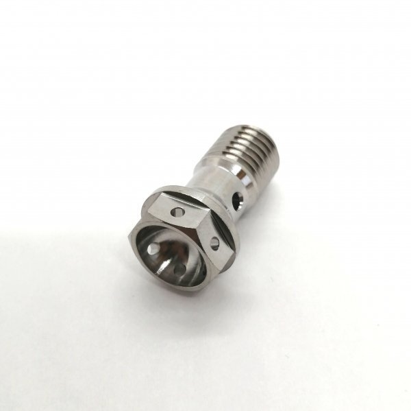 64チタン M10 P1.25 バンジョー ボルト 1本 チタン合金 Ti6Al4V