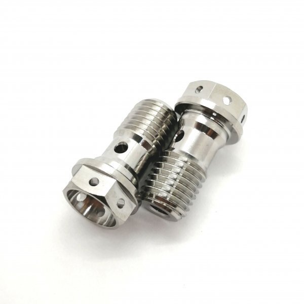 64チタン M10 P1.25 バンジョー ボルト 2本 チタン合金 Ti6Al4V