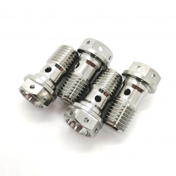 64チタン M10 P1.25 バンジョー ボルト 4本 チタン合金 Ti6Al4V