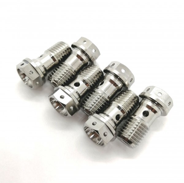 64チタン M10 P1.25 バンジョー ボルト 6本 チタン合金 Ti6Al4V