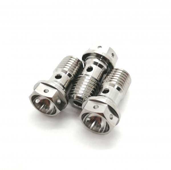 64チタン M10 P1.25 バンジョー ボルト 3本 チタン合金 Ti6Al4V
