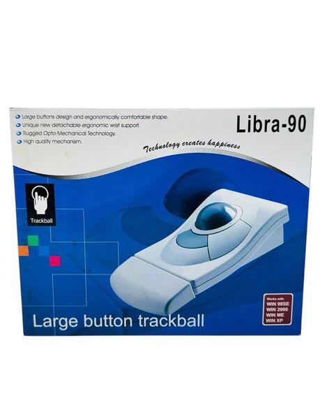 ■新品■ 51mm 大玉 トラックボール マウス Libra-90 PS/2接続 USB変換アダプター付属 (サンワサプライ TB-200シリーズ OEM供給品)