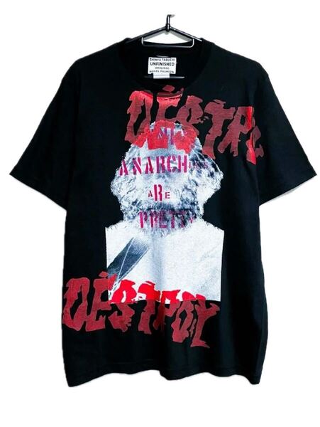 UNFINISHEDカールマルクスDESTROY blackTシャツセディショナリーズseditionaries undercover666 ストリート アメカジ ブラック