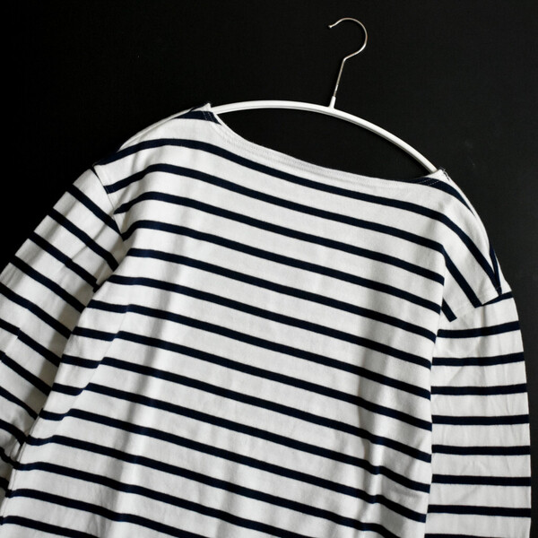 GAP ギャップ バスクシャツ マリン ボーダー カットソー Tシャツ ヘビーウェイト 白×紺 S