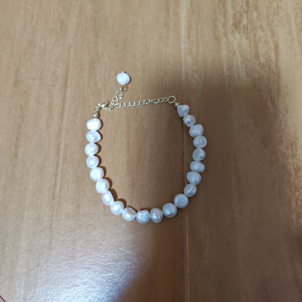 ブレスレット バロックパール いびつな真珠 アクセサリー パール ハンドメイド