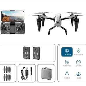 ★バッテリー2本 KS66 カメラ アルミフレーム 静音型ブラシレスモーター 初心者 FPV ドローン 折り畳み 空撮 WIFI ラジコン 36分飛行 技適
