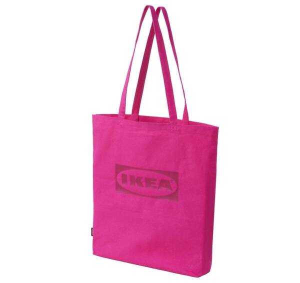 IKEA エフテルトレーダ トートバッグ ピンク、ブラック 2枚セット