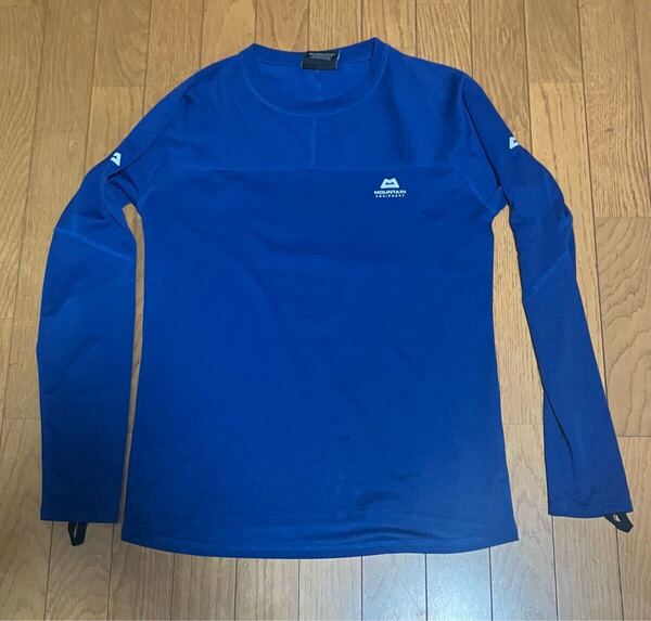 【中古品】MOUNTAIN EQUIPMENT マウンテンイクイップメント M POLATEC ポーラテック ベースレイヤー ブルー
