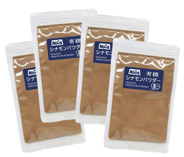 有機シナモンパウダー 80g(20gX4袋)★高品質★オーガニック★スリランカで生産される品種のなかでも最高の香りをもつセイロンシナモン♪