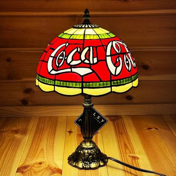 コカコーラ Coca-Cola ティファニーランプ ステンドグラス調 テーブルランプ ライト ランプ ビンテージ