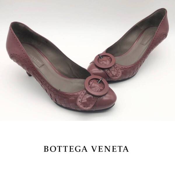 BOTTEGA VENETA ボッテガ ヴェネタ レディース イタリア製 美品 USED ハイヒール パンプス ITALY ラウンドトゥ 23.0cm~23.5cm