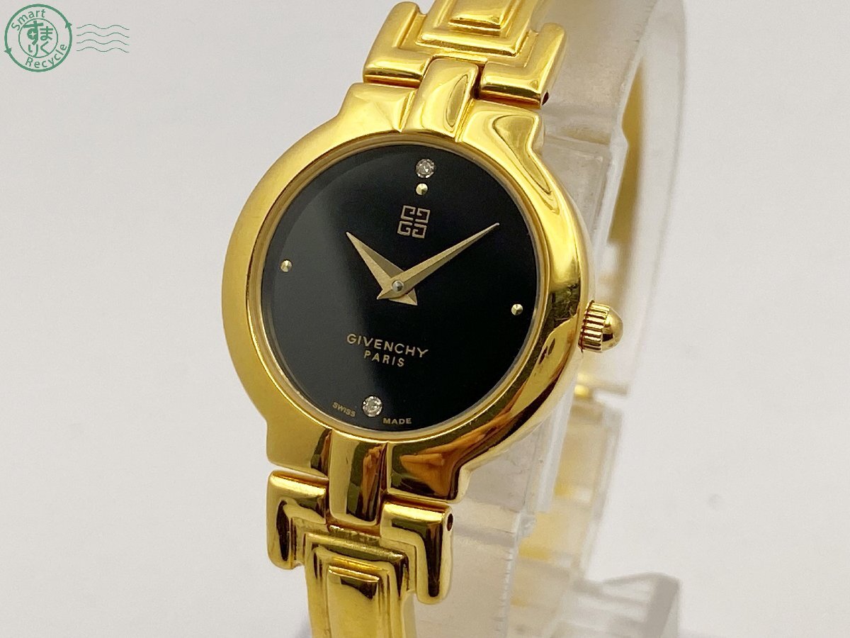 稼動品 ジバンシー レディース バングルウォッチ クォーツ 2Pダイヤ ゴールド 稼動品 ジバンシー レディース バングルウォッチ クォーツ 2P