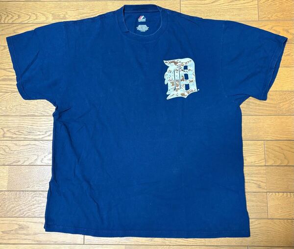 MLB DETROIT TIGERS MEN’S SHORT SLEEVE T-SHIRTS (Majestic) size-XL(着丈70身幅59) 中古 送料無料 NCNR