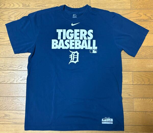 MLB DETROIT TIGERS MEN’S SHORT SLEEVE T-SHIRTS (NIKE) size-L(着丈71身幅57) 中古(美品) 送料無料 NCNR