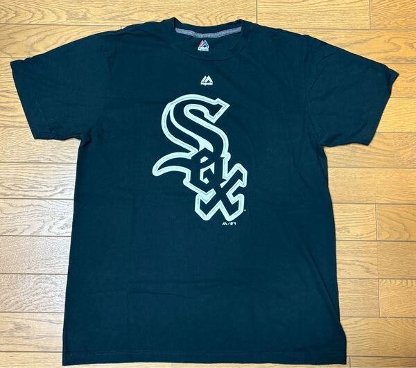 MLB CHICAGO WHITE SOX MEN’S SHORT SLEEVE T-SHIRTS (Majestic) size-L(着丈69身幅55) 中古(美品) 送料無料 NCNR