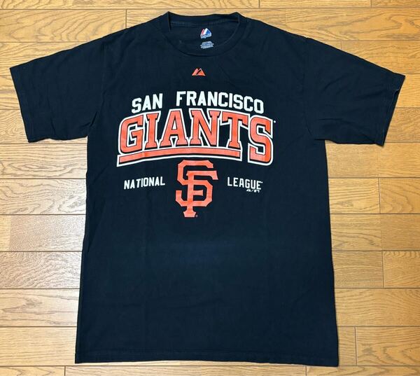 MLB SAN FRANCISCO GIANTS MEN’S SHORT SLEEVE T-SHIRTS (Majestic) size-MEN’S(着丈73身幅52) 中古(美品) 送料無料 NCNR