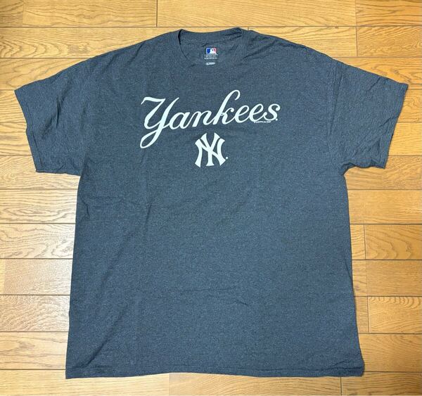 MLB NEW YORK YANKEES MEN’S SHORT SLEEVE T-SHIRTS size-XL(着丈77身幅60) 未使用 送料無料 NCNR