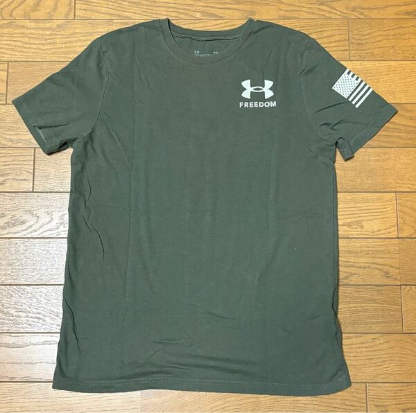 UNDER ARMOUR “FREEDOM”KID’S SHORT SLEEVE T-SHIRTS size-YLG(着丈60身幅46) 中古 送料無料 NCNR