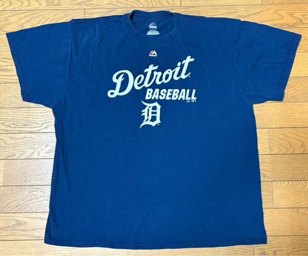 MLB DETROIT TIGERS MEN’S SHORT SLEEVE T-SHIRTS (Majestic) size-XL(着丈66身幅61) 中古 送料無料 NCNR