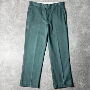 90s USA производства Dickies 874chino рабочие брюки 34 30 / 90 годы America производства Vintage Dickies Lincoln зеленый брюки из твила