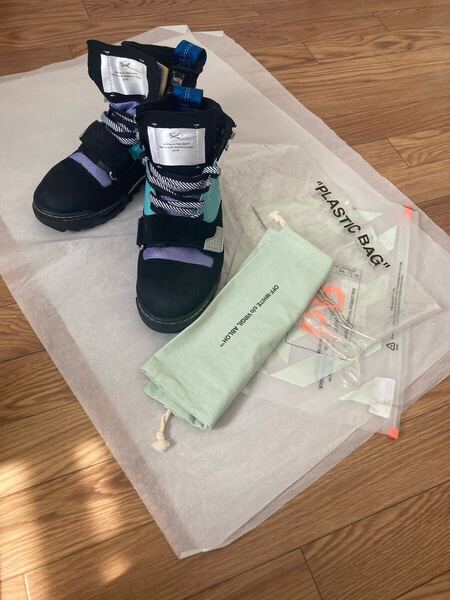 off-white オフホワイト ヴァージル・アブロー ブーツ メンズ ブラック トレッキングシューズ ハイカット 登山靴 アウトドア