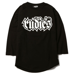 RUDIES ルーディーズ■送料込■ラグラン 7分袖Tシャツ 黒■HEY SMITH ロックバンド ロリクレ マモミ 京都大作戦 10feet スケートボード