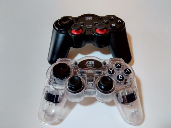 switch 電池式 ワイヤレス コントローラー 2個セット 振動 連射 クリア ブラック