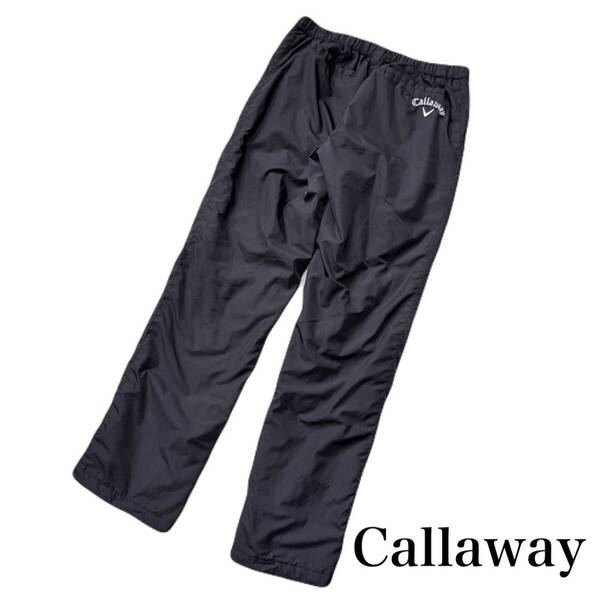 Callaway キャロウェイ メンズ 中綿 ゴルフ パンツ LL(T180cm.W86cm) ブラック GOLF 秋冬 スポーツ アウトドア ボトムス 防風 防寒 美品