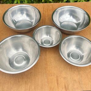ステンレス製 ボウル 5個セット ①