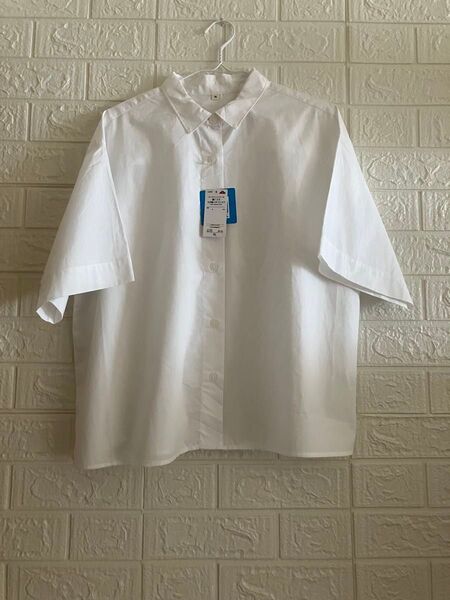 オーバーサイズ オープンカラーシャツ(半袖) ホワイト XL 未使用 新品タグ付き 羽織り 通勤通学
