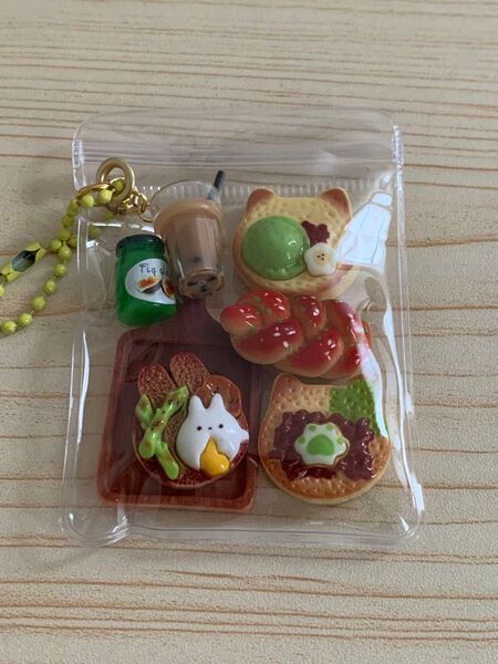 デコパーツ ミニチュア雑貨ポーチ ガチャ詰め風ポーチ ハンドメイド材料 おまけ付き ⑳ 抹茶